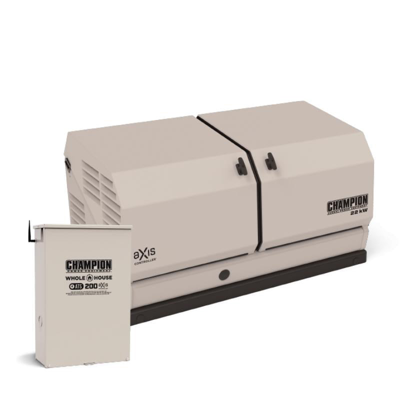Champion 22-kW aXis Home Standby Generator with 200-Amp Whole House Switch (US & CA)