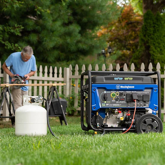 Westinghouse 12,500/9,500-Watt Dual-Fuel Portable Generator, Electric Start, Transfer Switch Ready