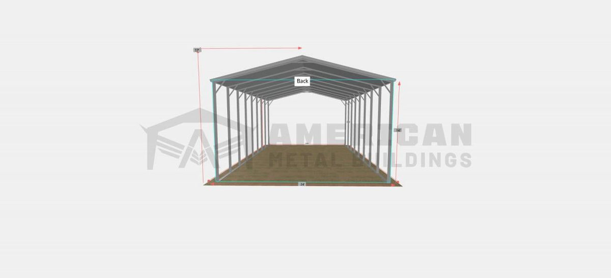 24x40x14 Steel Carport