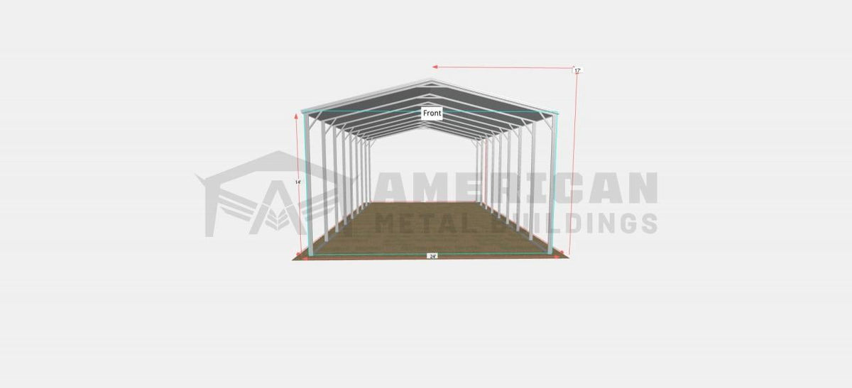 24x40x14 Steel Carport