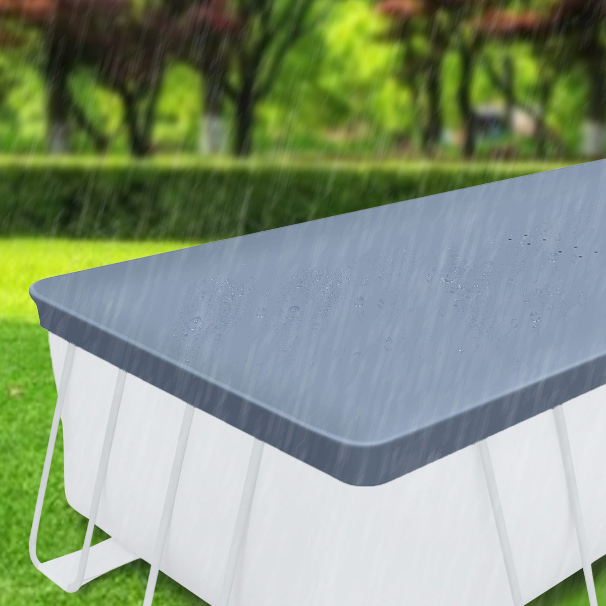 Funsicle 18' x 9' x 52" Oasis Rectangular Swimming Pool Set with 18' Cover