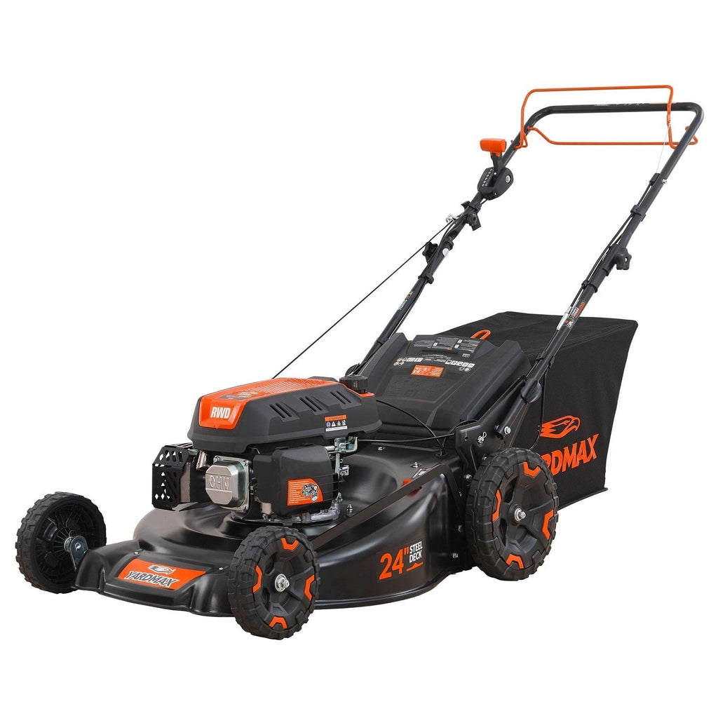 24 in. 201 cc SELECT PACE 6 Speed CVT High Wheel RWD 3-in-1 Gas Walk Behind Self Propelled Lawn Mower W/ Recoil Start