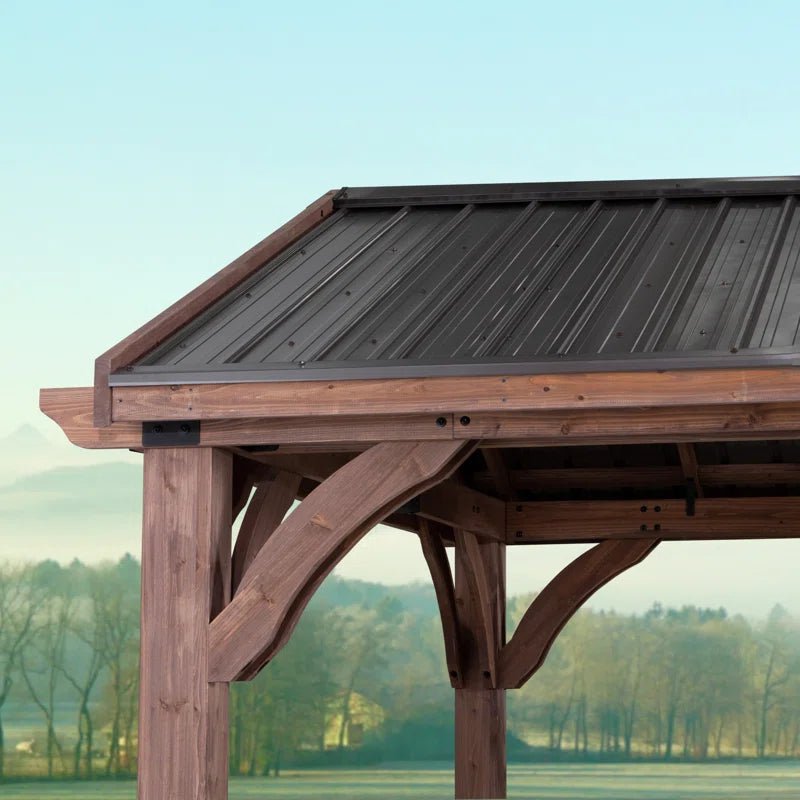Arlington 12 Ft. W X 10 Ft. D Solid Wood Patio Gazebo
