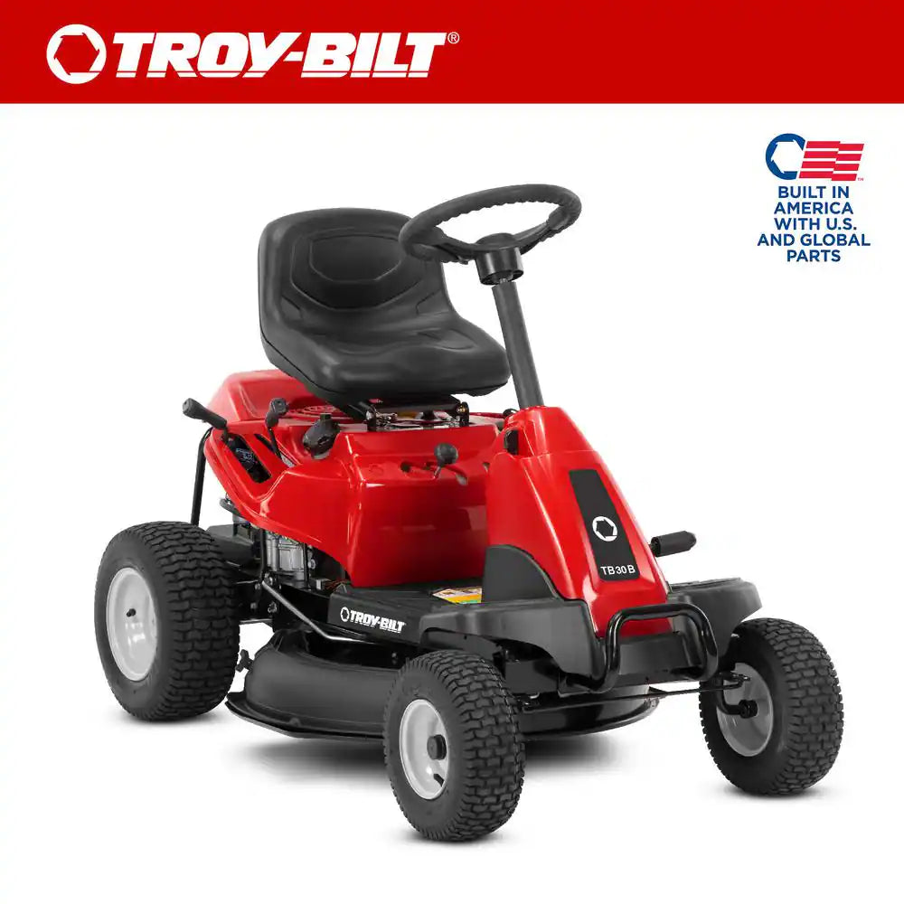 30 In. 10.5 HP Briggs and Stratton Engine 6-Speed Manual Drive Gas Rear Engine Riding Mower with Mulch Kit Included