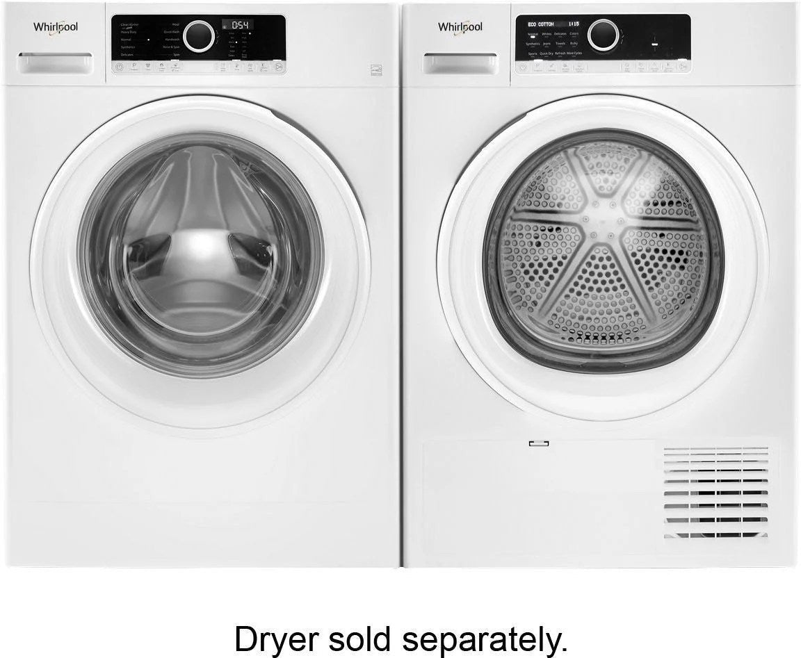 Whirlpool – 1.9 Cu. Ft. High Efficiency Stackable Front-Load Washer with Detergent Dosing Aid – White
