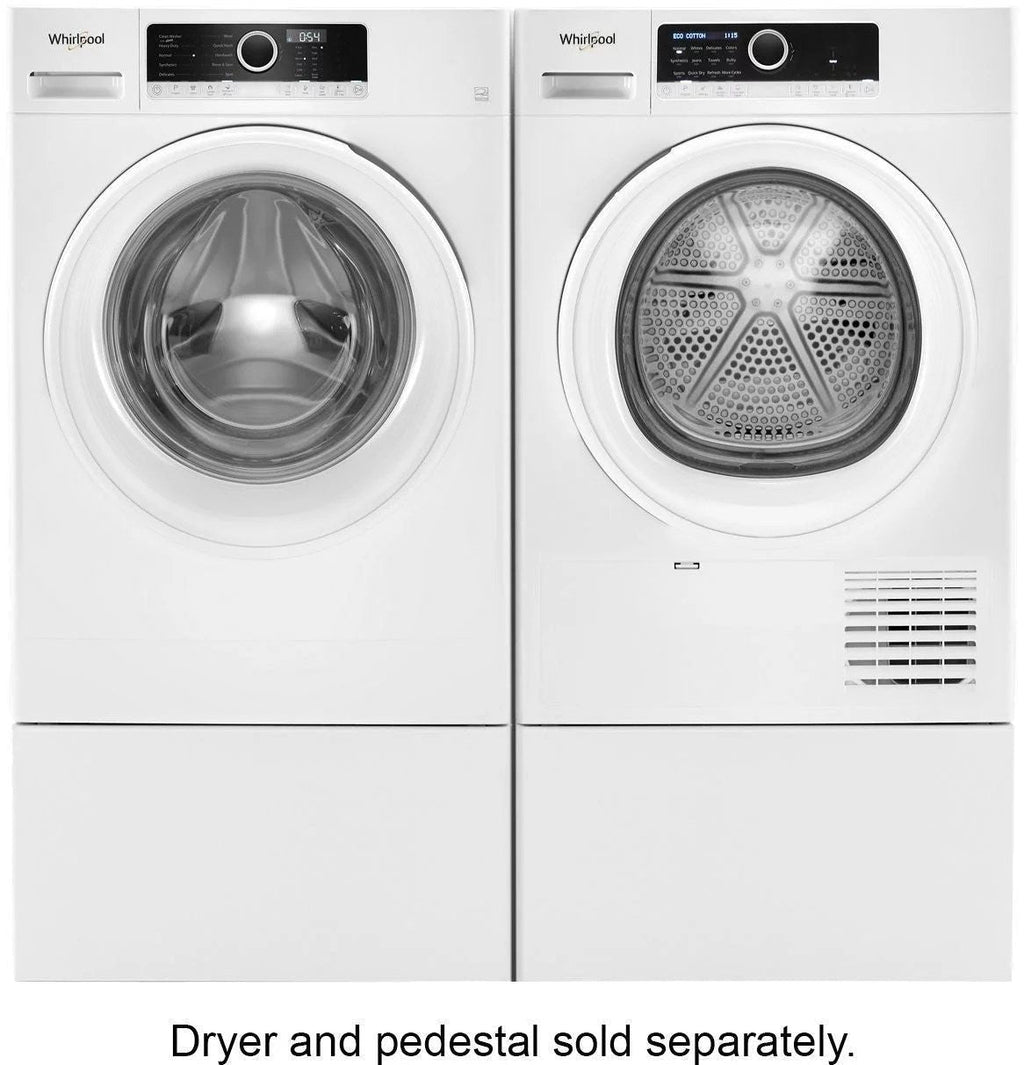 Whirlpool – 1.9 Cu. Ft. High Efficiency Stackable Front-Load Washer with Detergent Dosing Aid – White