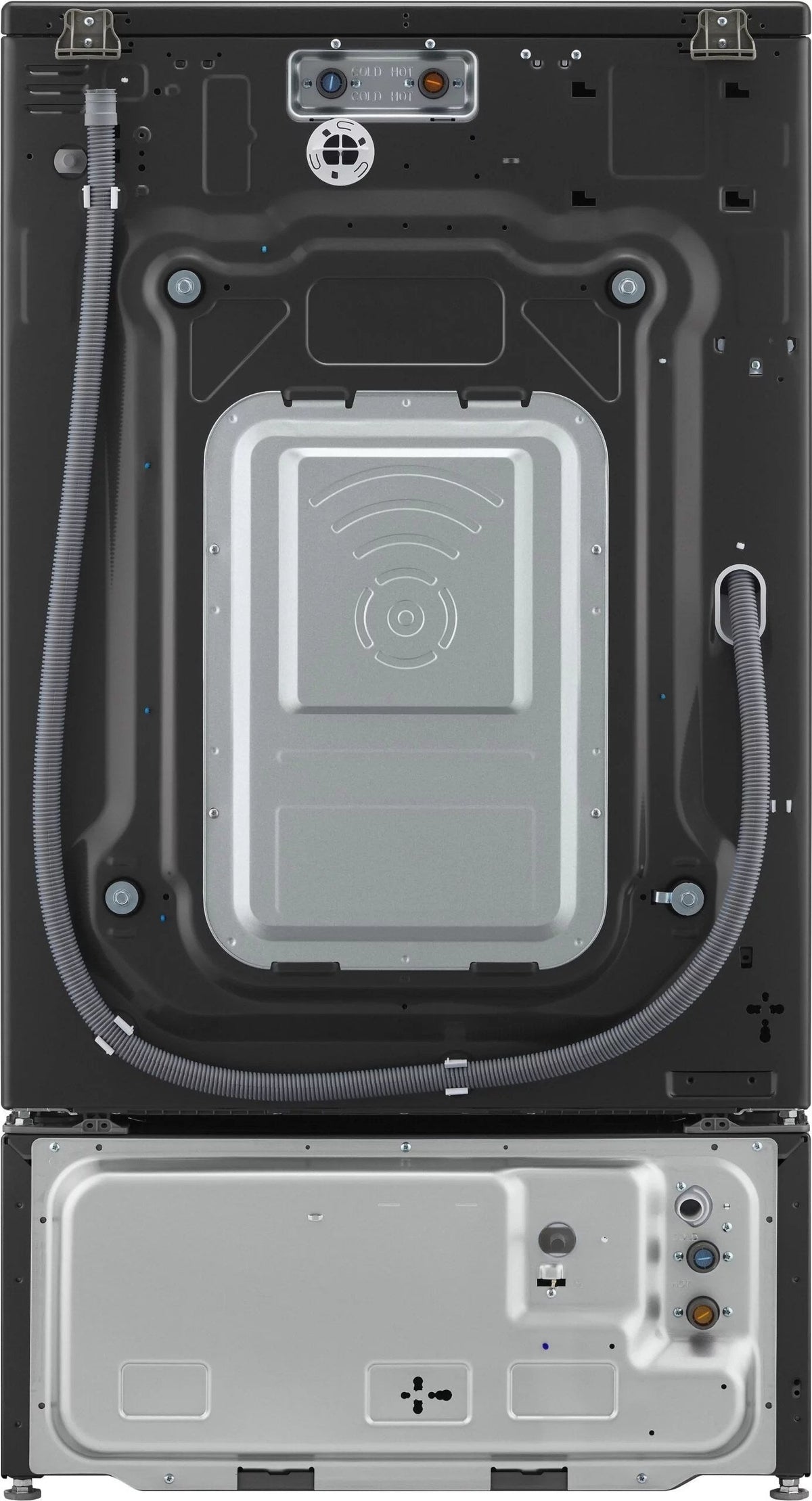 LG – SideKick 1.0 Cu. Ft. High-Efficiency Smart Top Load Pedestal Washer with 3-Motion Technology – Black steel
