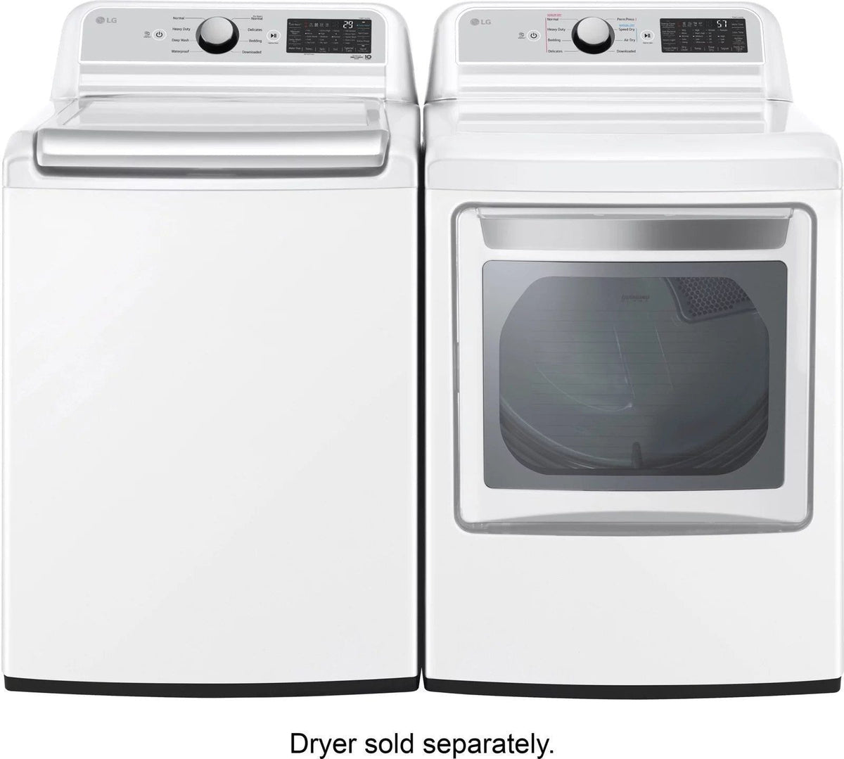 LG – 5.5 Cu. Ft. Smart Top Load Washer with TurboWash3D – White