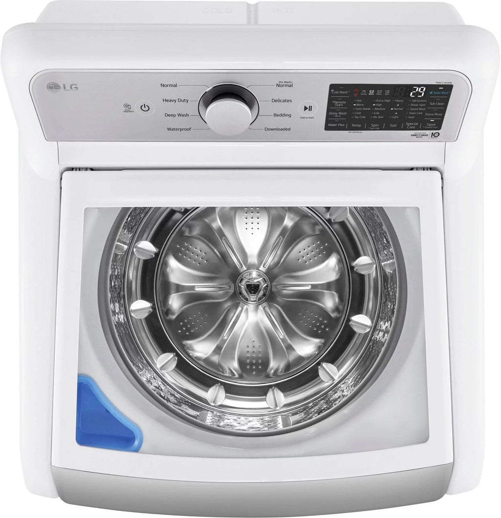 LG – 5.5 Cu. Ft. Smart Top Load Washer with TurboWash3D – White