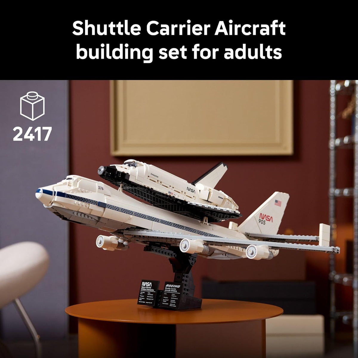 LEGO Icons Shuttle Carrier Aircraft Building Set Spaceship & Airplane Model Kit