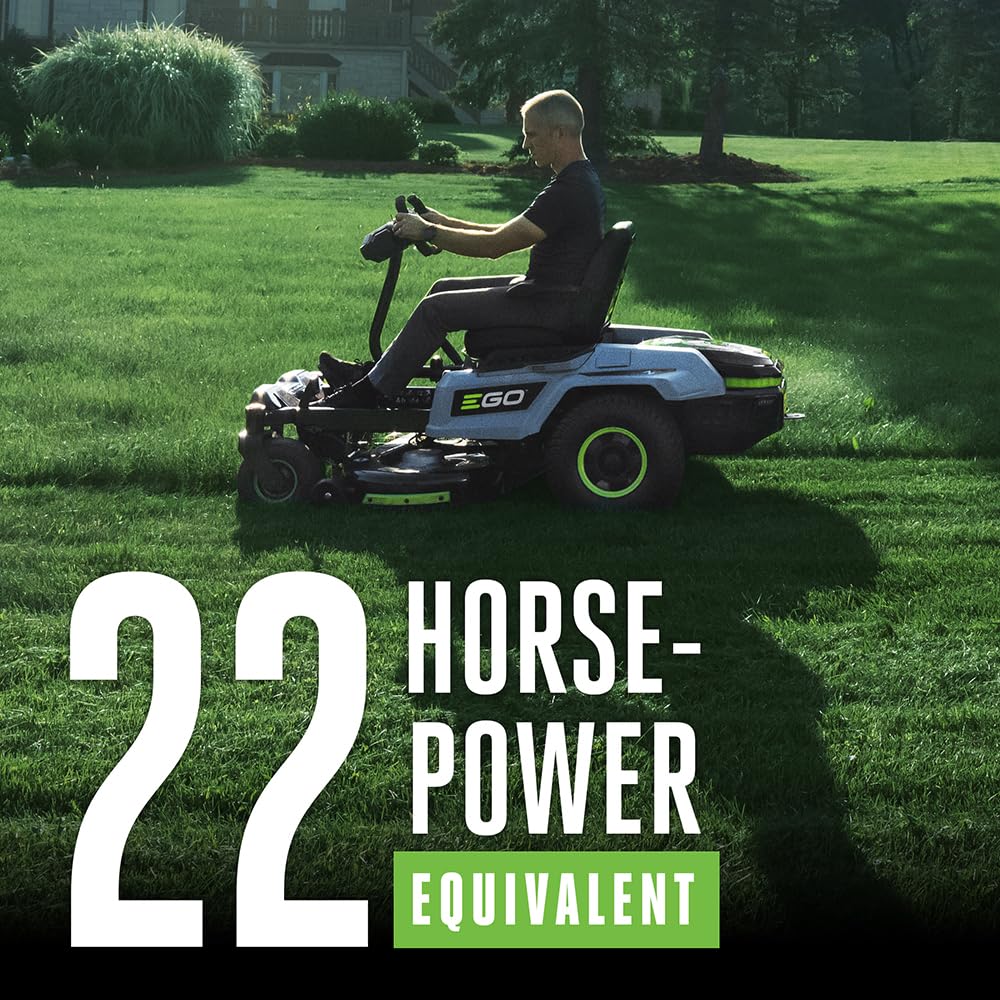 EGO POWER+ ZT4205S 56-Volt 42-Inch Z6 Zero Turn Riding Mower with e-Steer™ Technology, 4 x 12.0Ah Batteries, 700W Turbo Charger Included Plus 2 Extra BA2800T 5.0Ah Batteries