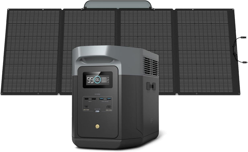 EF ECOFLOW Portable Power Station DELTA 2 Max, 2400W LFP Solar Generator, Full Charge in 1 Hr