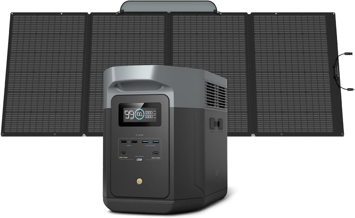 EF ECOFLOW Portable Power Station DELTA 2 Max, 2400W LFP Solar Generator, Full Charge in 1 Hr