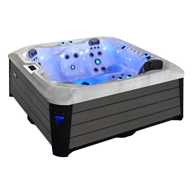 76 – Jet Acrylic Square Hot Tub with Ozonator