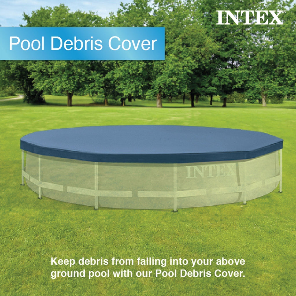 Intex 12' x 30" Metal Frame Above Ground Swimming Pool with Filter and Cover