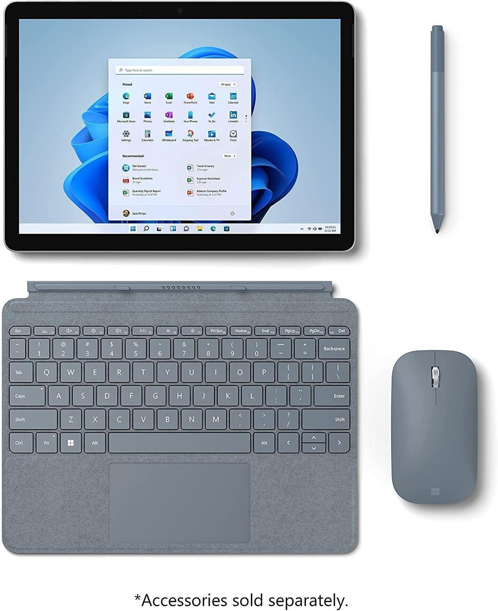 Microsoft Surface Go 2 10.5″ Touch screen, Intel Core m3 8th Gen, 8GB RAM, 128GB SSD – Wifi + LTE – Platinum