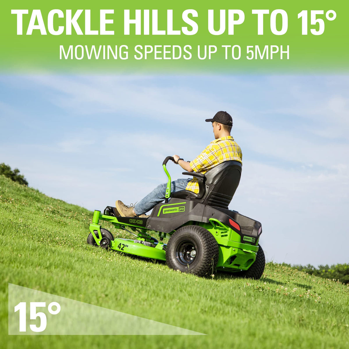 80V 42" Cordless Battery CrossoverT Riding Lawn Mower, Twelve (12) 4.0 Ah Batteries and (3) Dual-Port Turbo Chargers, CRT4281