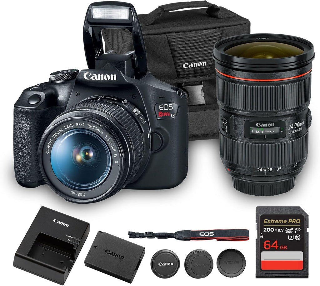 Canon EOS Rebel T7 DSLR Camera with 18-55mm & 75-300mm Lens Kit