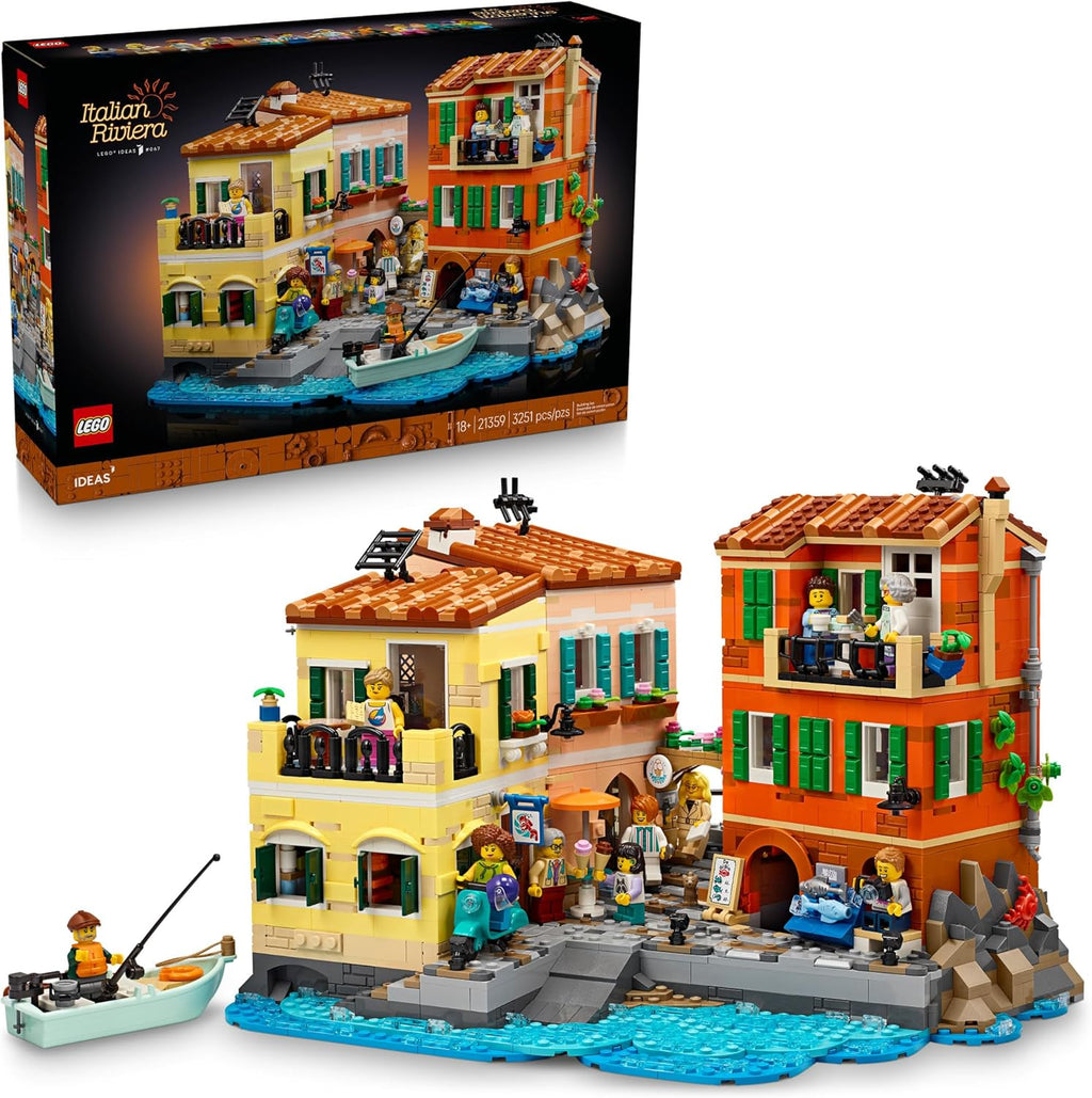 LEGO Ideas Italian Riviera Building Set – DIY Home & Office Decor for Men & Women