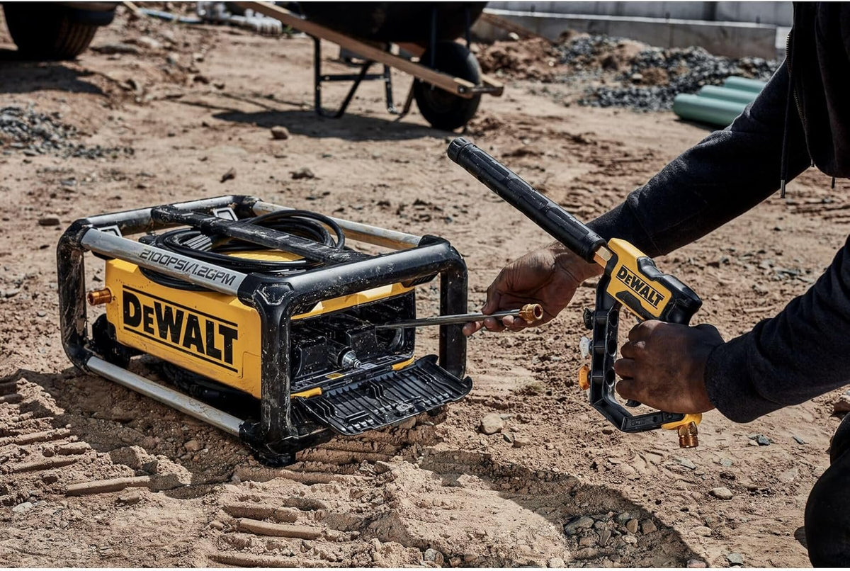 DEWALT Electric Pressure Washer, 2100 PSI, Jobsite Power Washer (DWPW2100) Yellow