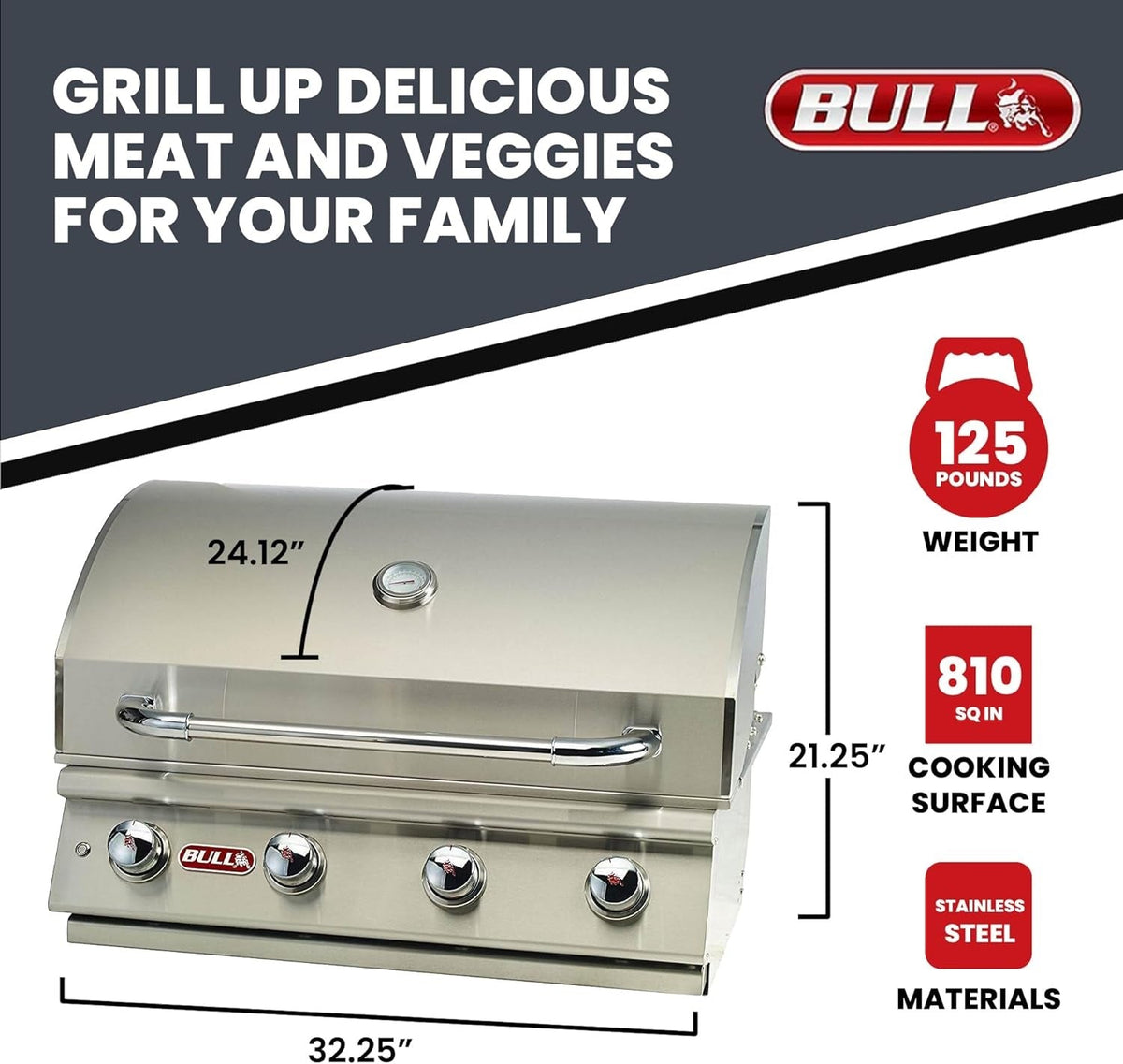 Bull 30″ Lonestar Select Stainless Steel Drop-In Grill