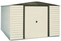Arrow 10×12 Vinyl Dallas Shed w/ Foundation & Shelving