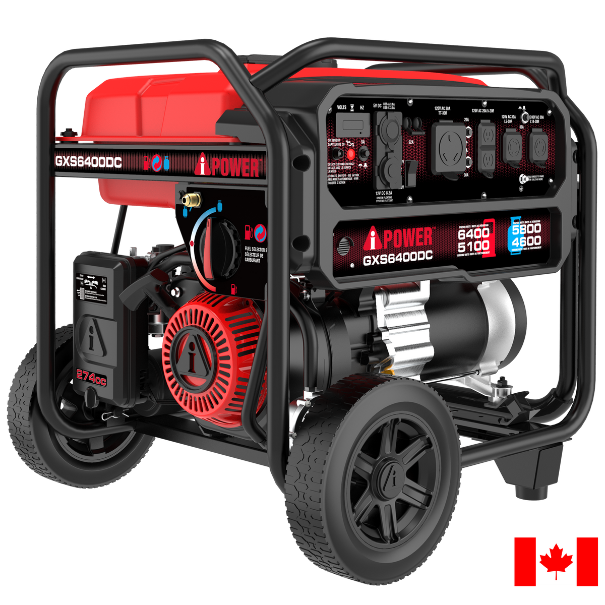 GXS6400DC – Dual Fuel Portable Generator