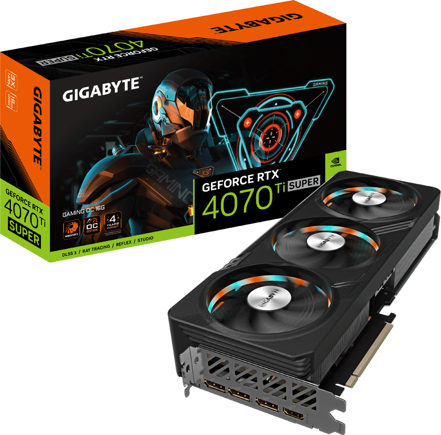 Gigabyte GeForce RTX 4070 Ti Super Gaming OC HDMI 3xDP 16GB