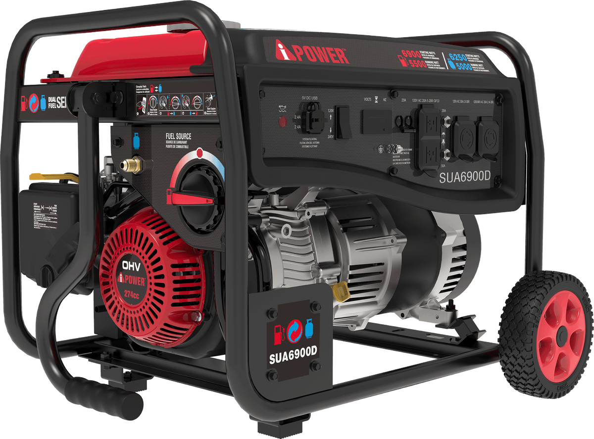 SUA6900D – 6900 Watt Dual Fuel Portable Generator
