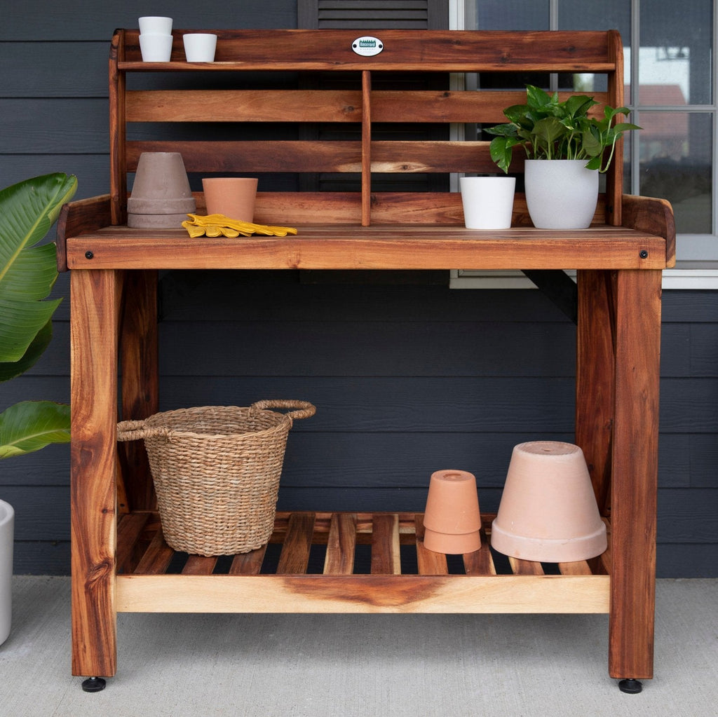 Potting Table/Bench/Serving Bar – Acacia Wood