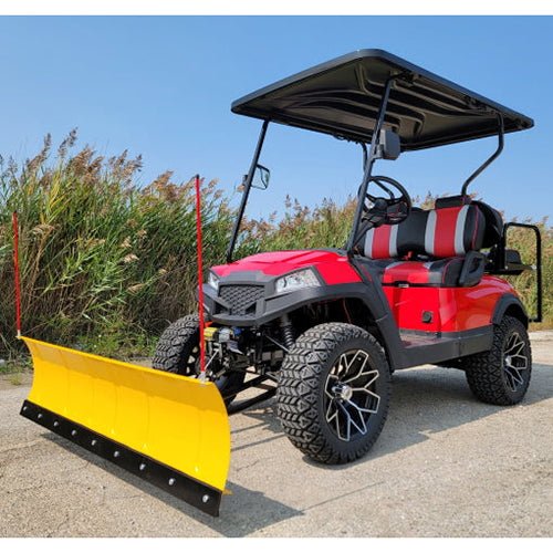 Terminator 48v Electric Golf Cart Four Seater NEW W/PLOW – Massive Rims/Tires & Optionally Fully Loaded