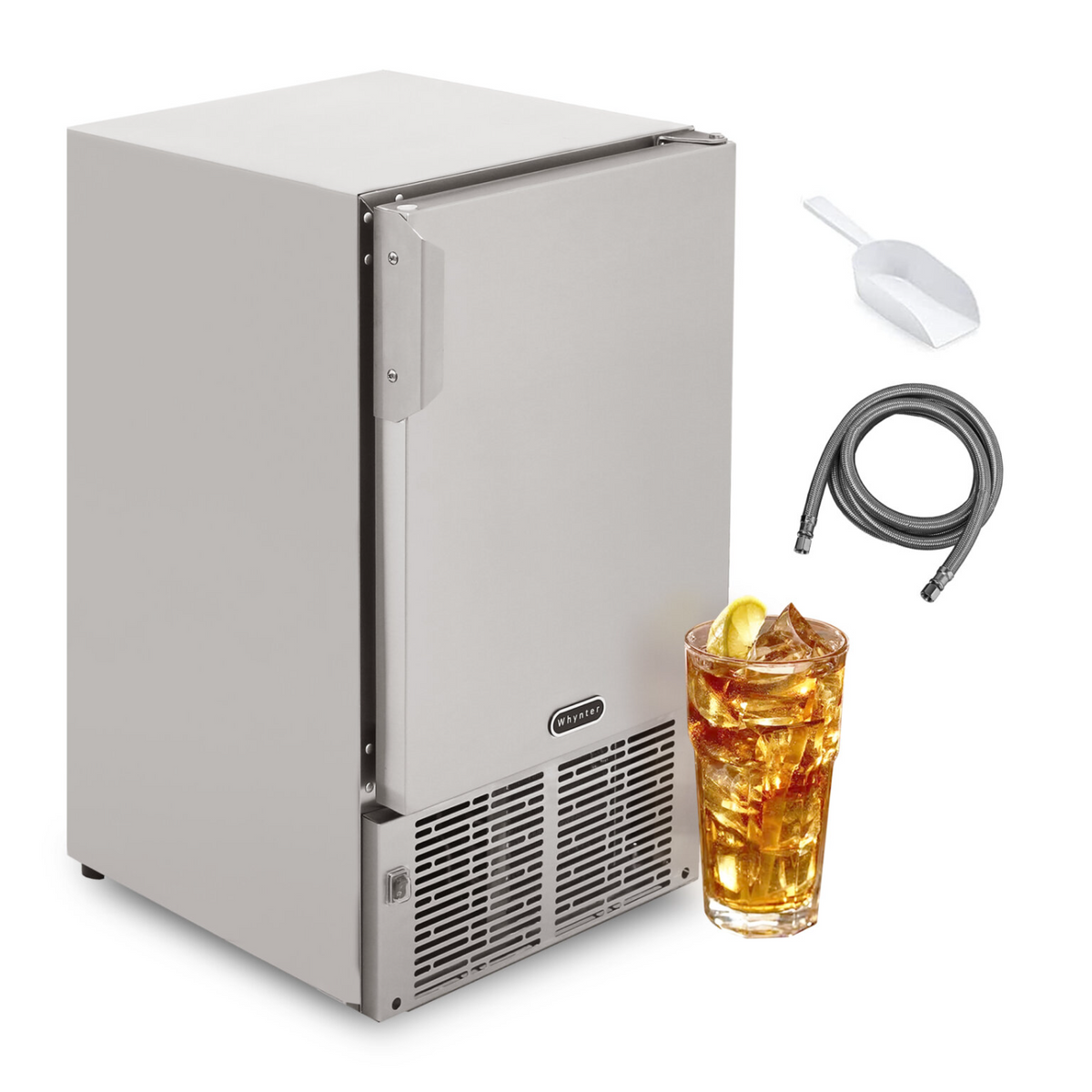 Whynter MIM14231SS 14in 23 lbs Undercounter Automatic Stainless Steel Marine Ice Maker