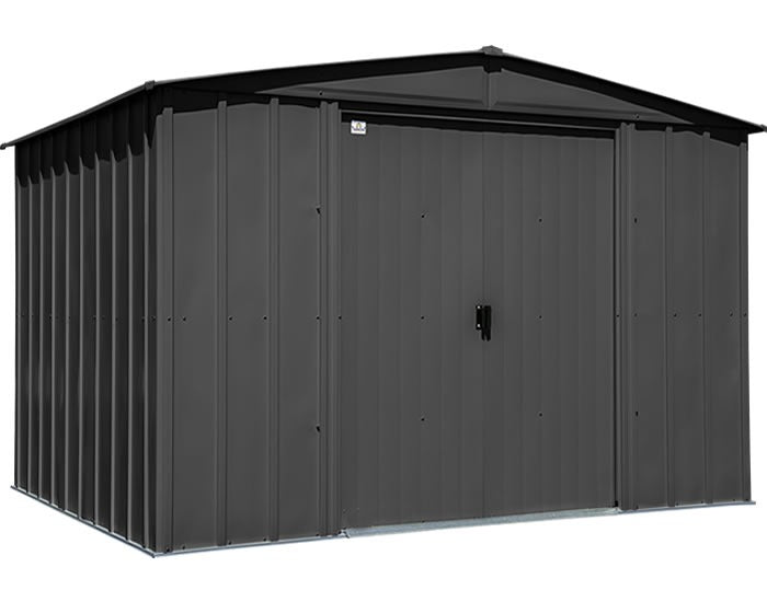 Arrow 10×8 Classic Steel Storage Shed Kit – Charcoal