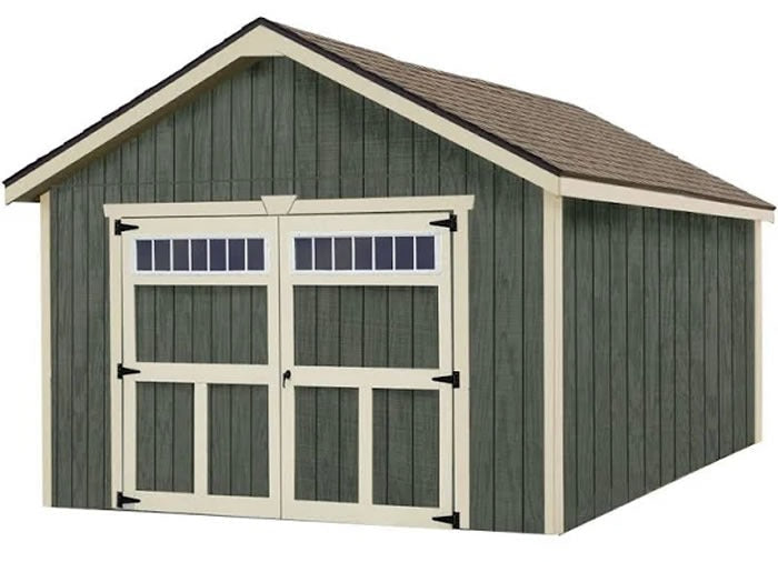 Dover 12×16 Wood Storage Garage Shed Kit – ALL Pre-Cut Floor Included