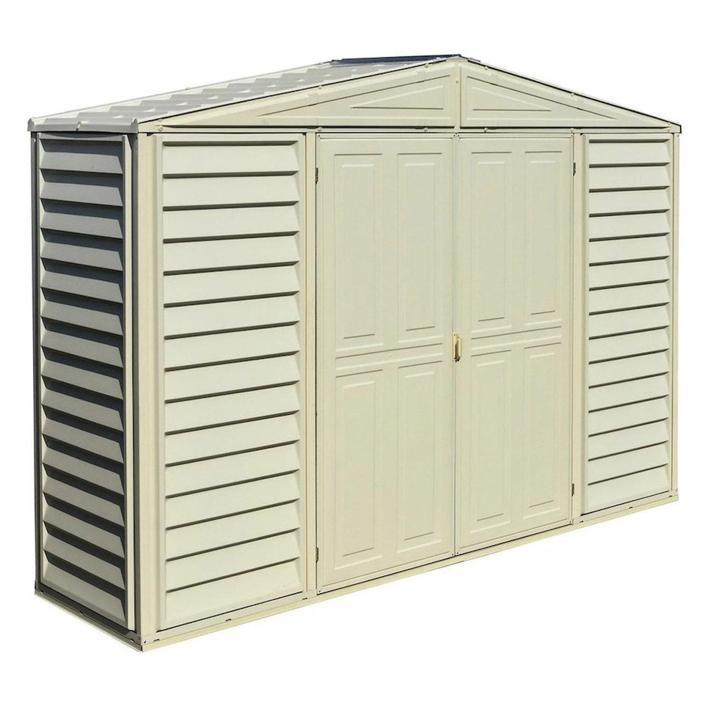 DuraMax 10.5ft x 2.75ft SidePro Vinyl Shed with Foundation Kit