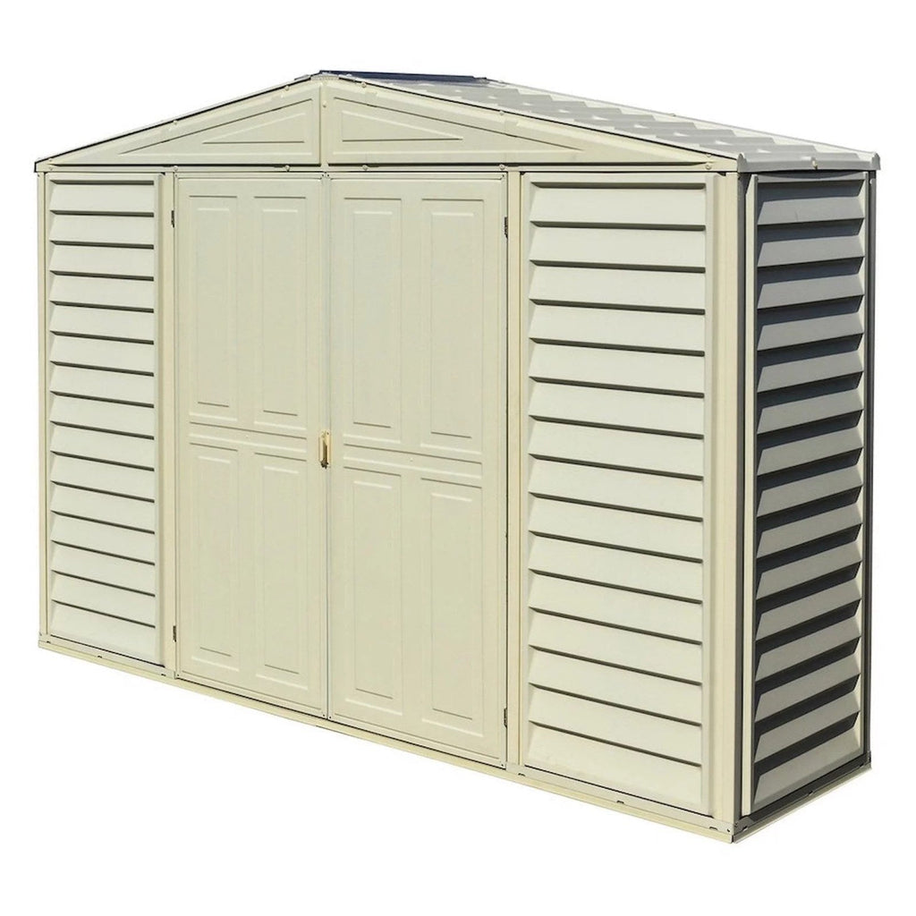 DuraMax 10.5ft x 2.75ft SidePro Vinyl Shed with Foundation Kit