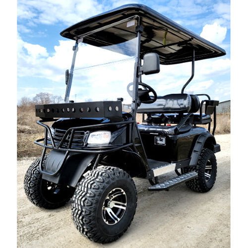 Brand New 48v Electric Golf Cart Lifted & Loaded eMACHINE – Black