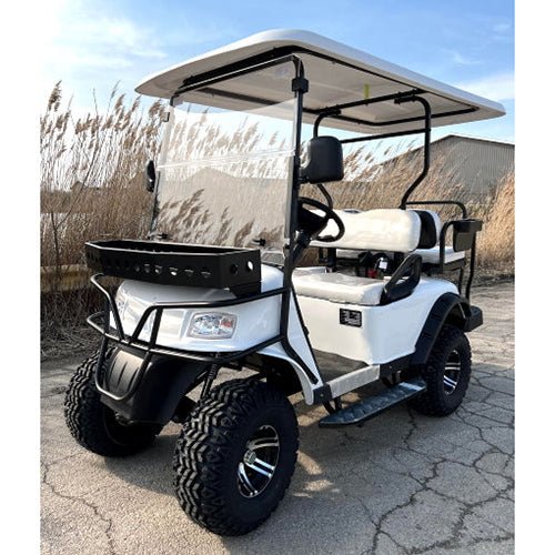 Brand New 48v Electric Golf Cart Lifted & Loaded eMACHINE – WHITE