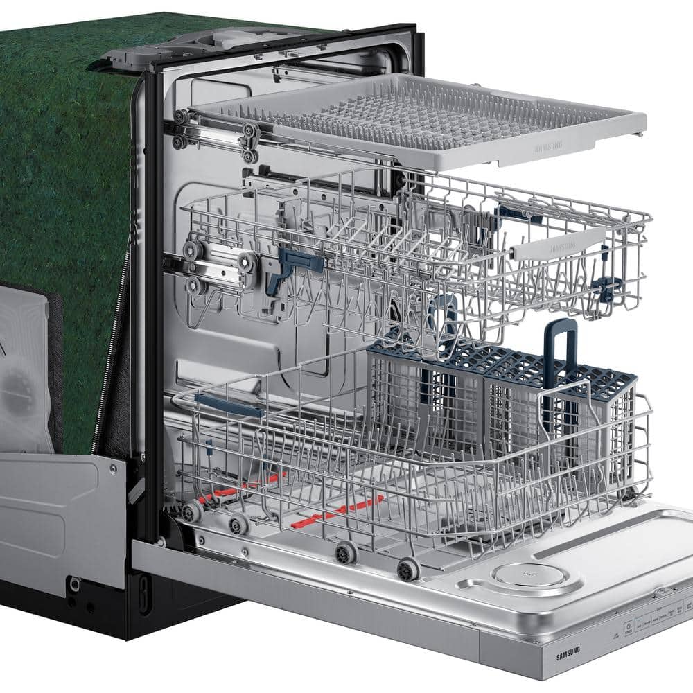 Samsung 24 in. Top Control Tall Tub Dishwasher in Stainless Steel with Stainless Steel Interior Door, 55 dBA