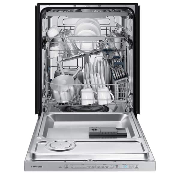 Samsung 24 in. Top Control Tall Tub Dishwasher in Fingerprint Resistant Stainless Steel with AutoRelease, 3rd Rack, 48 dBA