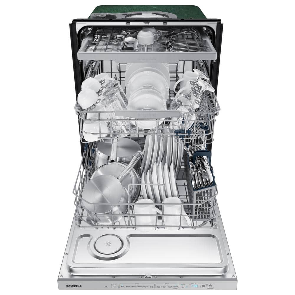 Samsung 24 in. Top Control Tall Tub Dishwasher in Fingerprint Resistant Stainless Steel with AutoRelease, 3rd Rack, 48 dBA