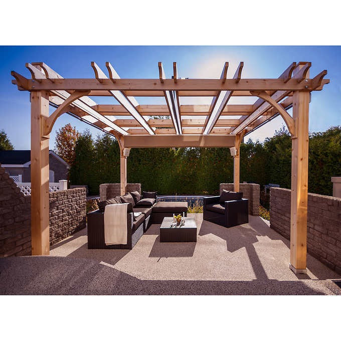 Breeze Cedar Wood Pergola – Outdoor Living Today 12′ x 16′