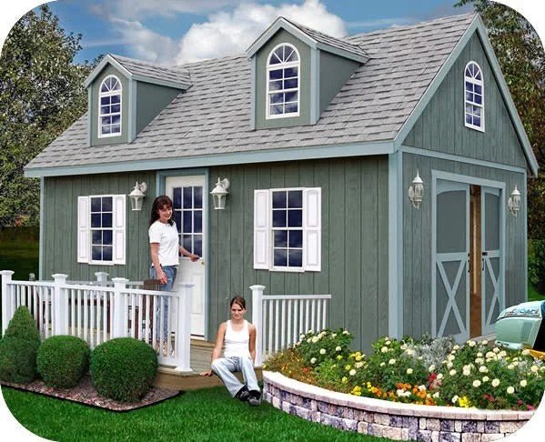 Best Barns Sheds & Storage Arlington 12′ x 16′ Wood Storage Shed Kit Installation Included