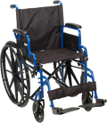 Drive Medical Blue Streak Wheelchair with Flip Back Desk Arms