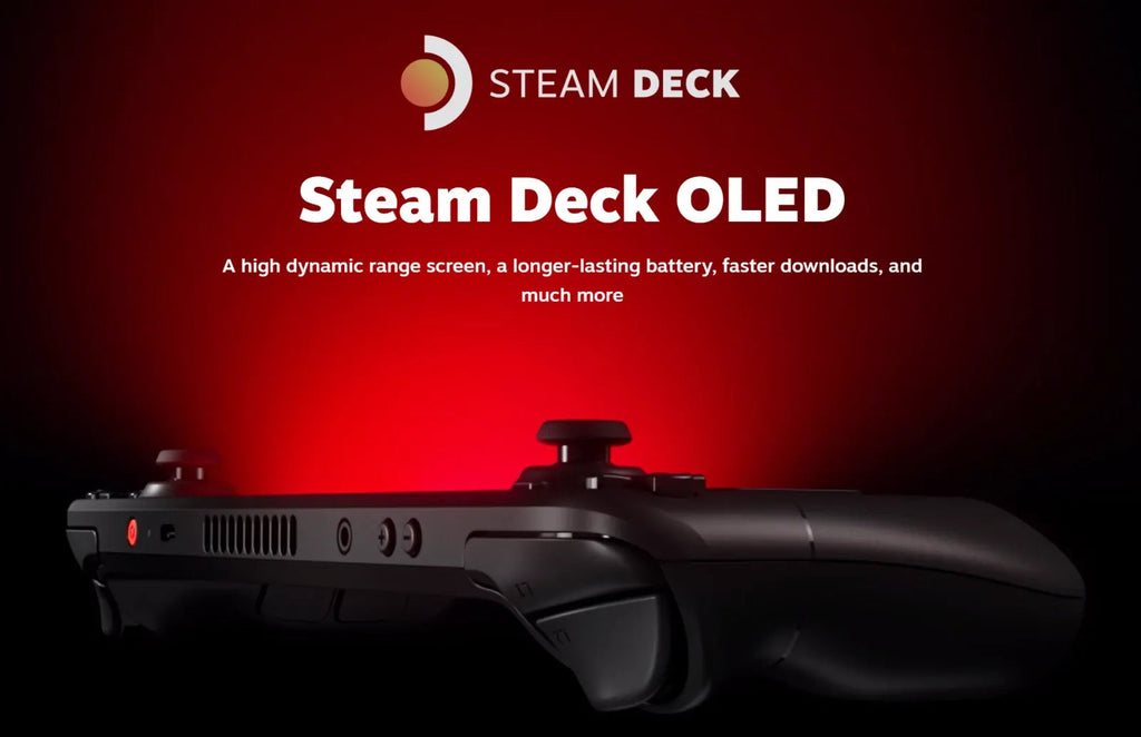 Valve Steam Deck OLED 1TB SSD Gaming Handheld 7.4-inch Touchscreen 1280×800 Resolution, Ergonomic Design 128GB MicroSD Card