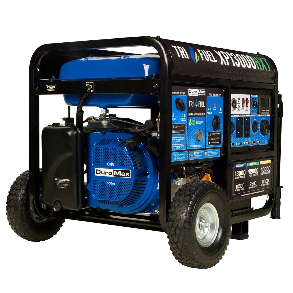 DuroMax 13000 Watt, Tri Fuel Portable Generator, w/ CO Alert