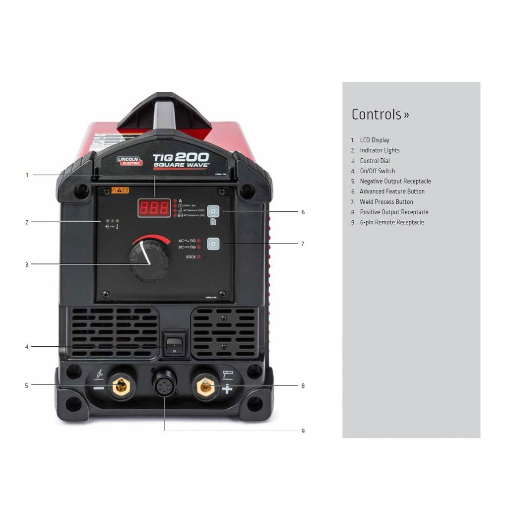 Lincoln Square Wave TIG 200 Welder (K5126-1)