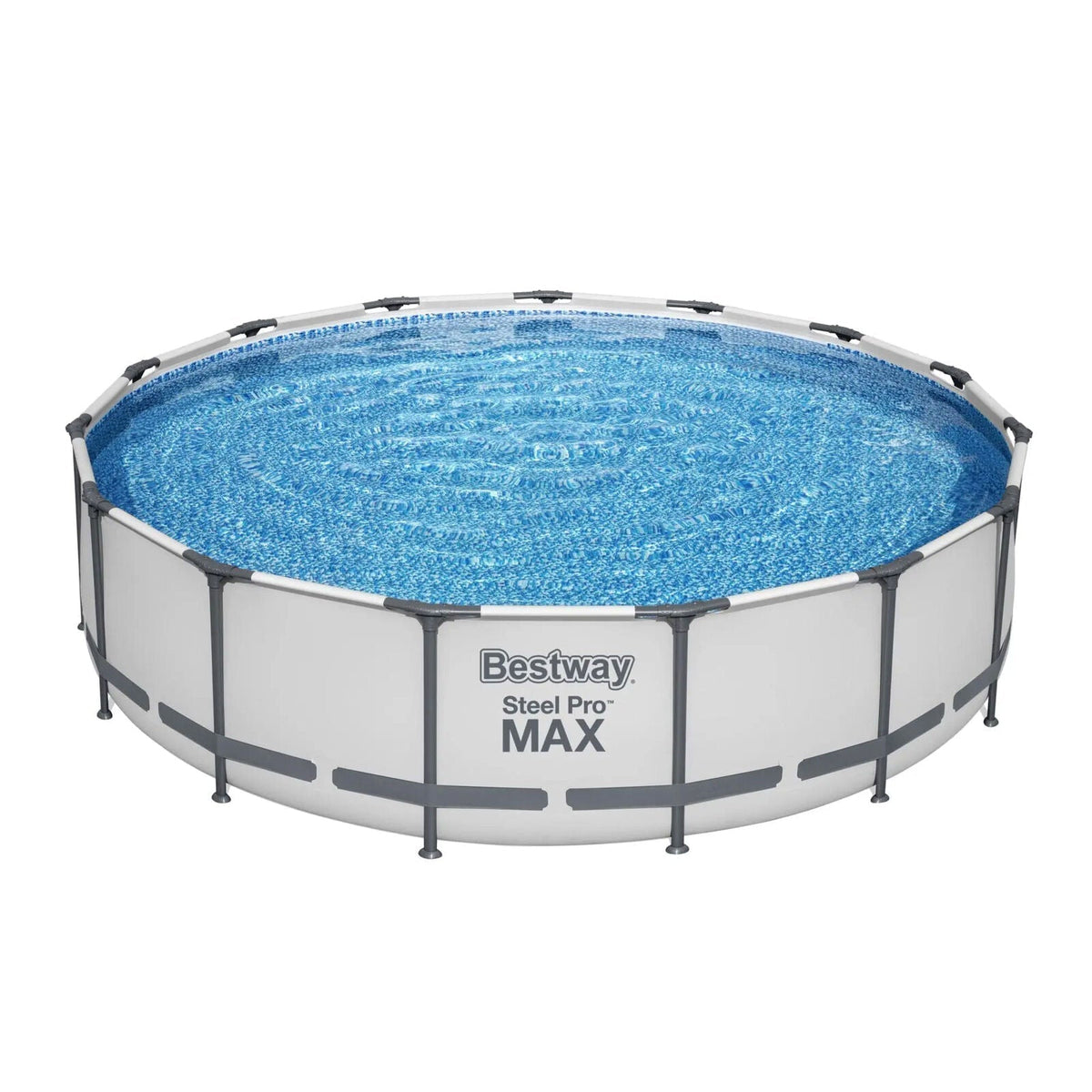 Bestway Steel Pro MAX 15’x42″ Round Above Ground Swimming Pool with Pump & Cover