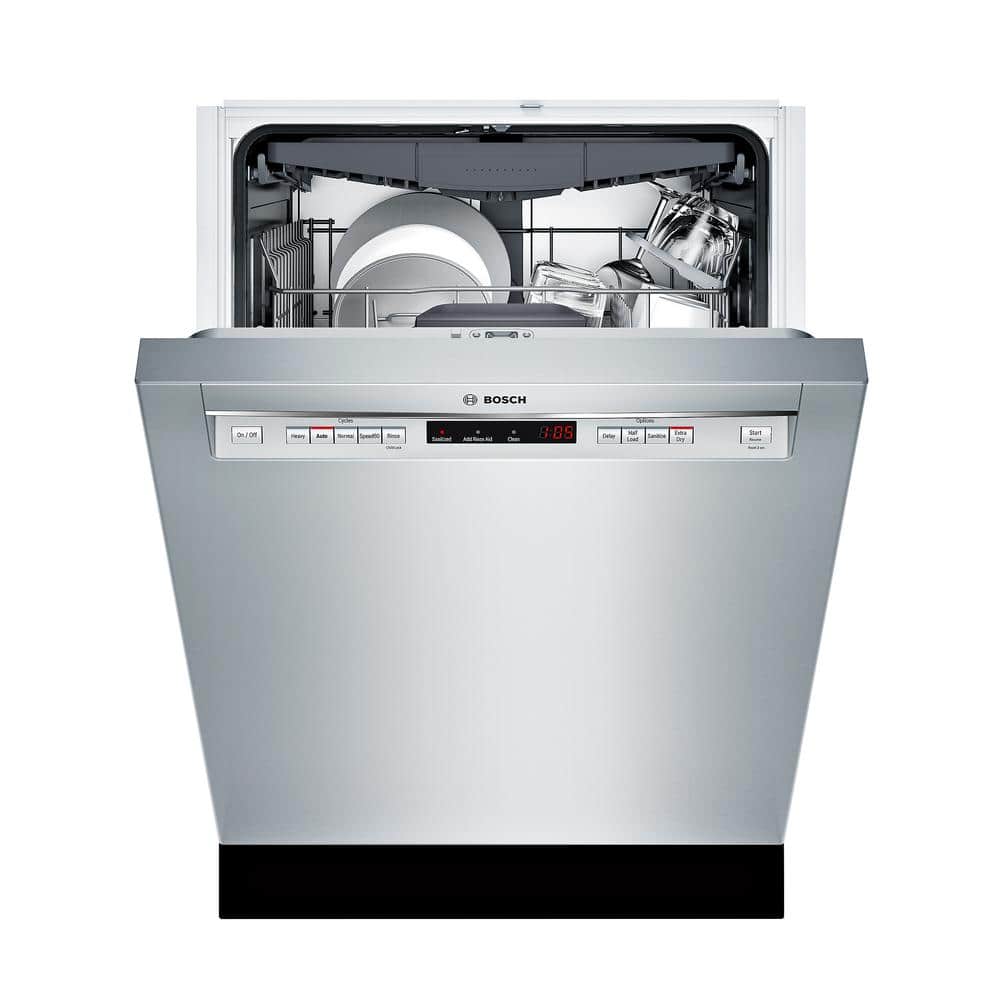 Bosch 300 Series 24 in. Stainless Steel Front Control Tall Tub Dishwasher with Stainless Steel Tub and 3rd Rack, 44dBA