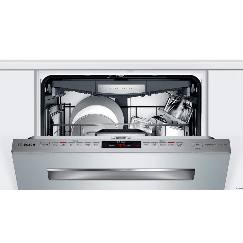 Bosch 800 Series 24 in. Stainless Steel Top Control Tall Tub Dishwasher with Stainless Steel Tub, Crystal Dry, 42dBA